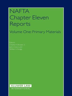 cover image of NAFTA  Chapter  Eleven  Reports